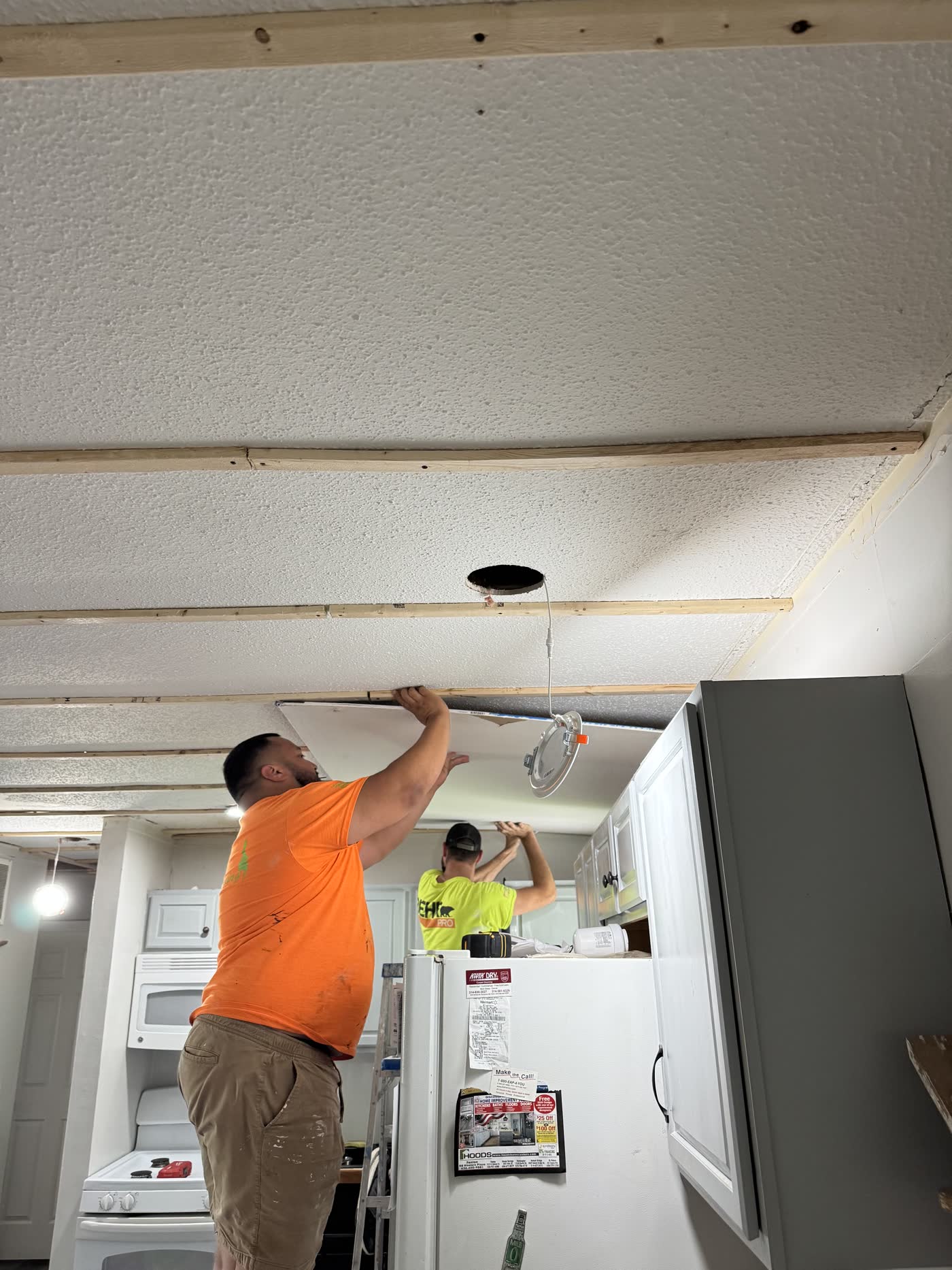 Kitchen ceiling and drywall repair